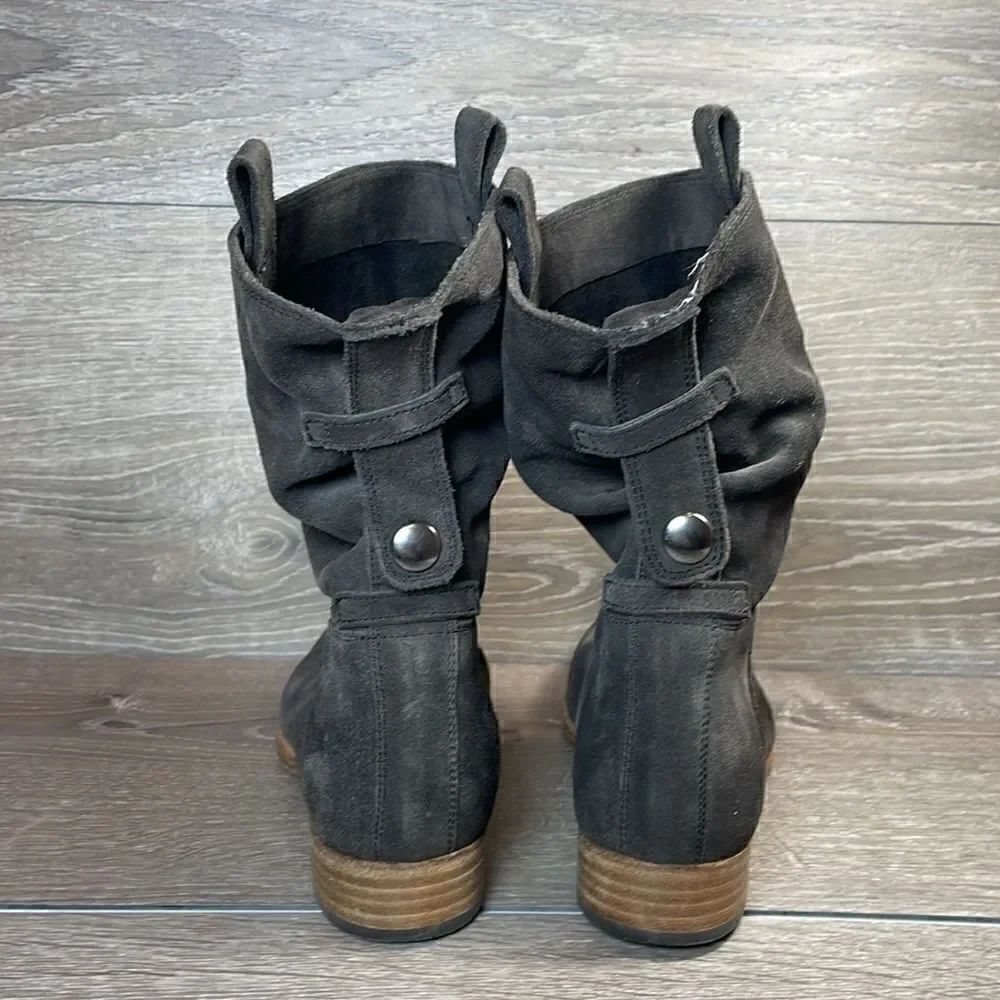 Alberto Fermani Umbria Dark Gray Suede Women’s Size EU 36 Pull On Slouch Boots - Picture 4 of 11